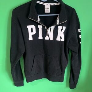 Pink hoodie black size XS